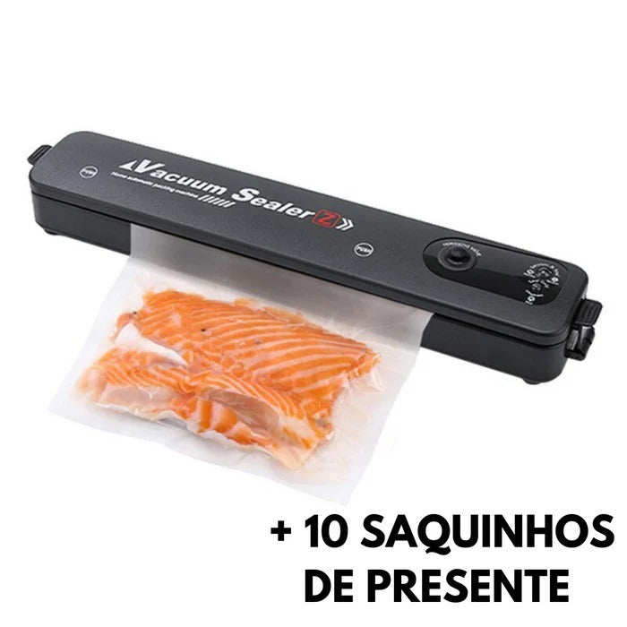 SELADORA EMBALADORA A VACUO DOMESTICA PORTÁTIL PARA ALIMENTOS + 10 SACOS BIVOLT