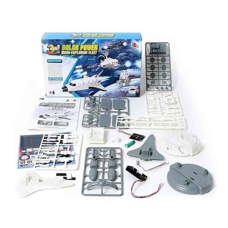 KIT ESTACAO SOLAR ROBOTICA ROBO DIDATICO 3 EM 1 BRINQUEDO COM PLACA DE ENERGIA A