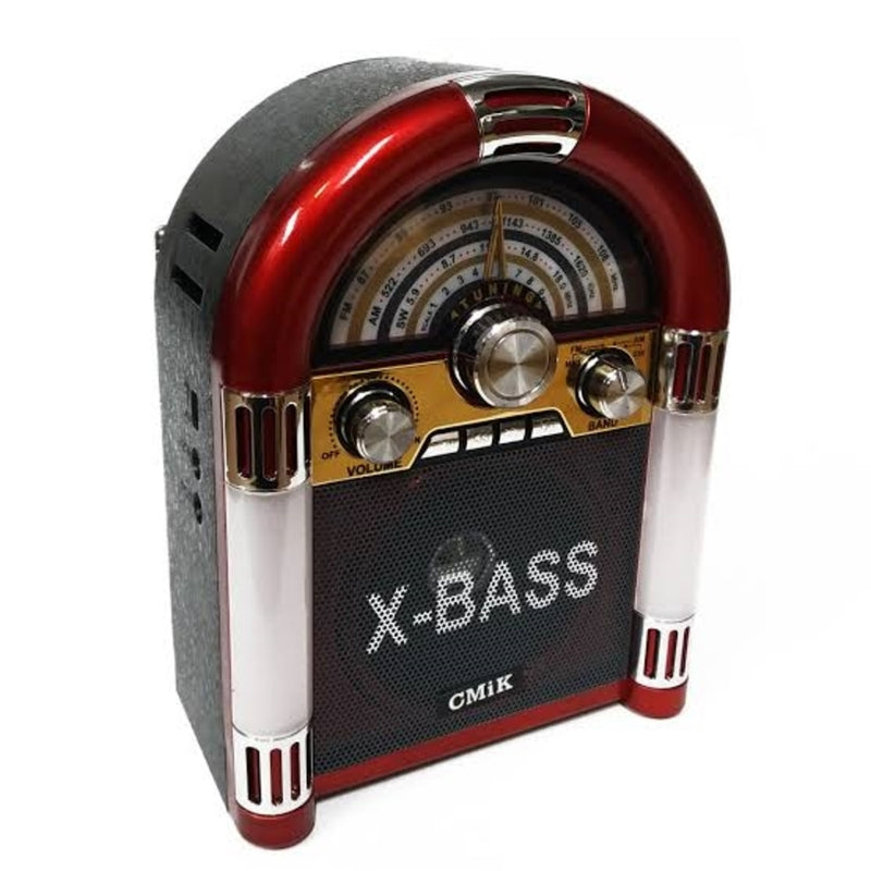 MINI JUKEBOX RÁDIO RETRO BLUETOOTH AM FM USB SD RÁDIO MP3 LED ESTILO MADEIRA M