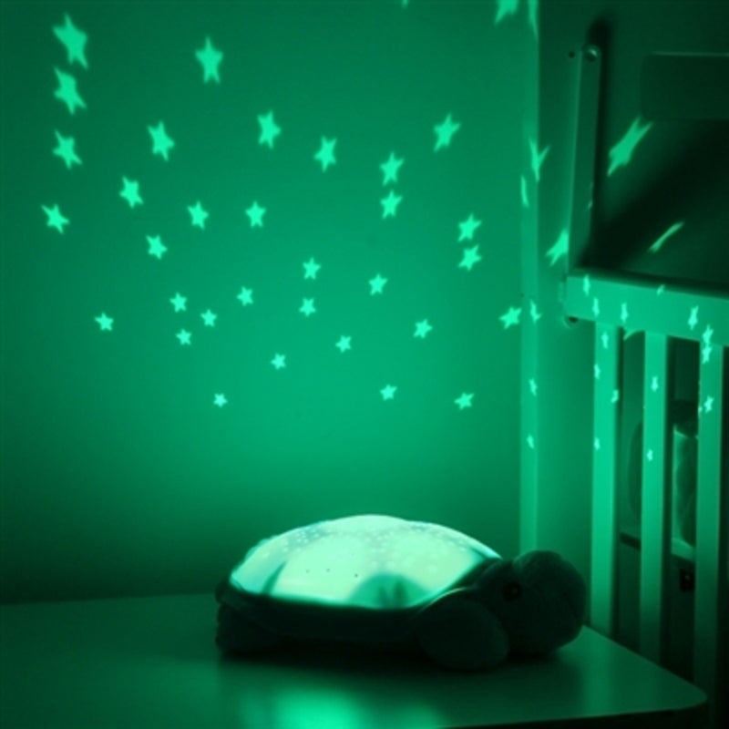 ABAJUR TARTARUGA DE PELUCIA MUSICAL LUMINARIA INFANTIL COM PROJETOR DE ESTRELAS