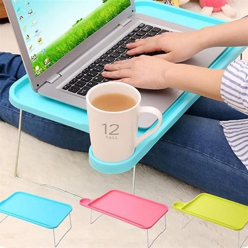 MESA NOTEBOOK PORTÁTIL DESMONTAVEL SUPORTE BANDEJA ESTUDO CAFÉ DA MANHA CAMA S