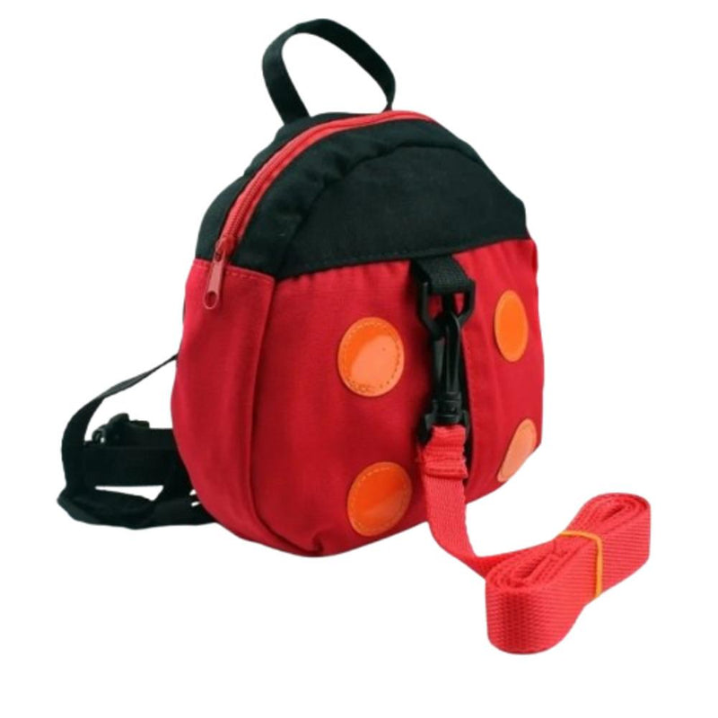 MOCHILA INFANTIL BEBE GUIA COLEIRA DE SEGURANÇA ALÇA MENINO MENINA JOANINHA (3