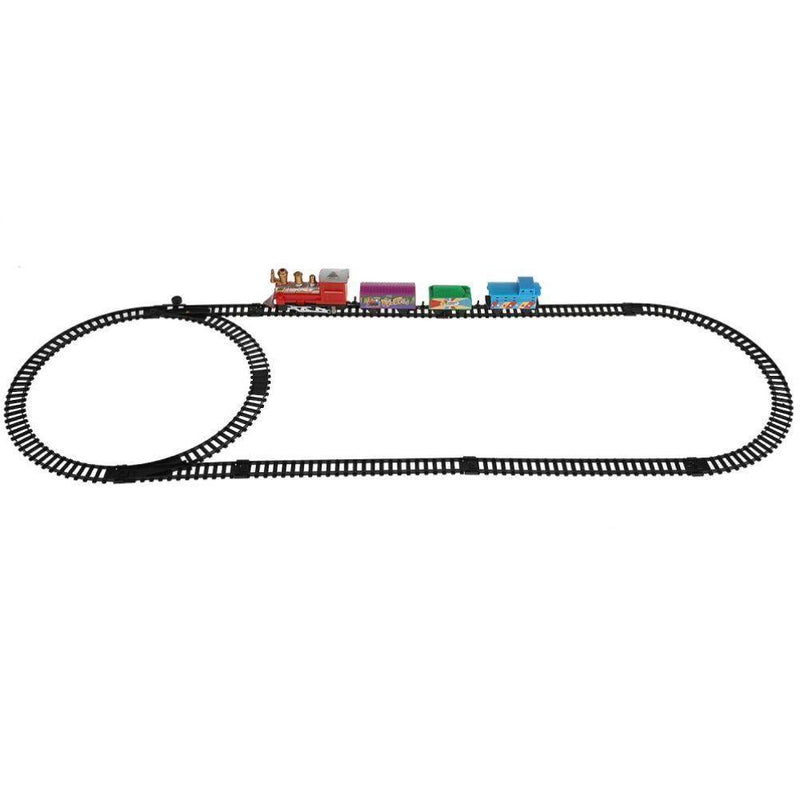 TRENZINHO CLÁSSICO LOCOMOTIVA TREM VAGOES MUDA DE PISTA TRILHO INFANTIL FERRORA